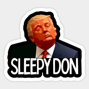 Sleepy Don The Defense Rests Funny Trump Asleep 2024 Sticker